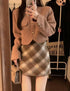 A-Line Woolen Preppy Skirts